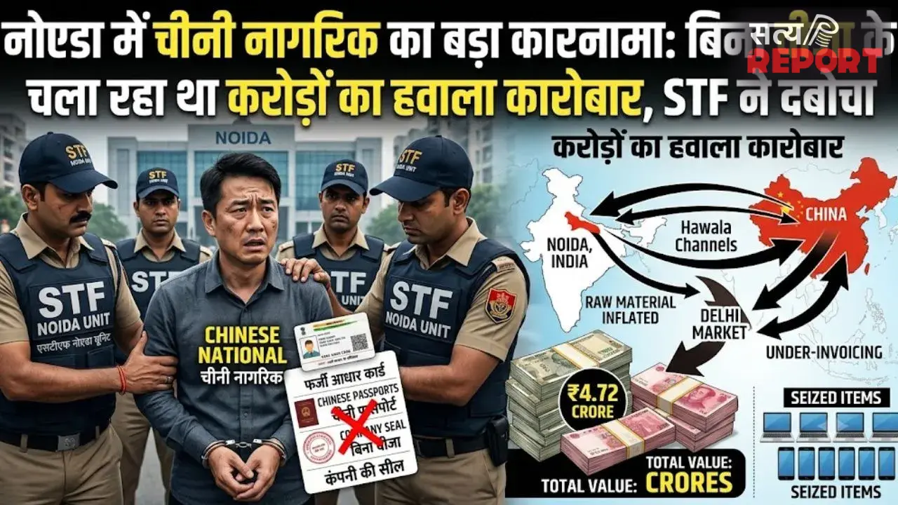 नोएडा में चीनी नागरिक का बड़ा कारनामा, बिना वीजा के चला रहा था करोड़ों का हवाला कारोबार, STF ने दबोचा