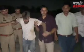 मथुरा में पुलिस एनकाउंटर, लूट के बाद हत्या करने वाले 3 बदमाश गिरफ्तार; 2 के पैर में लगी गोली