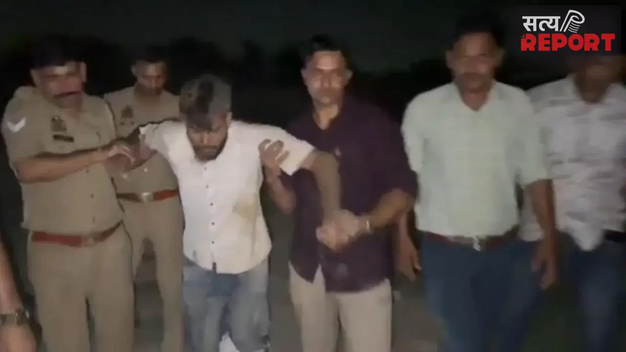 मथुरा में पुलिस एनकाउंटर, लूट के बाद हत्या करने वाले 3 बदमाश गिरफ्तार; 2 के पैर में लगी गोली