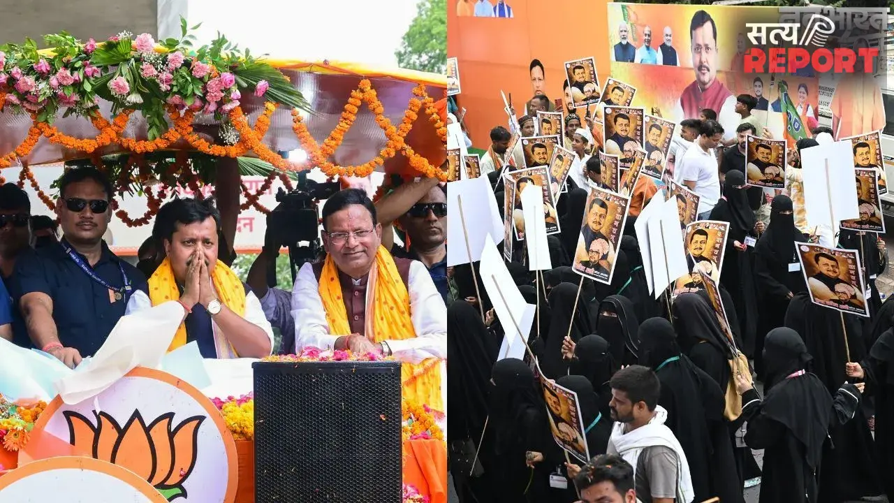 Nitin Naveen: लखनऊ रोड शो में BJP अध्यक्ष नितिन नवीन ने लहराई तलवार, मुस्लिम भी हुए शामिल