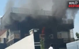 ग्रेटर नोएडा में एसी ब्लास्ट से मचा हड़कंप, देखते ही देखते आग की चपेट में आया पूरा मकान; लाखों का सामान राख