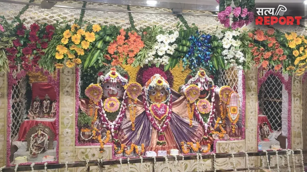 शंखनाद के बीच खुले श्रीजगन्नाथ के पट; नवयौवन रूप के हुए दिव्य दर्शन, ‘हरे राम-हरे कृष्ण’ से गूंजा मंदिर परिसर