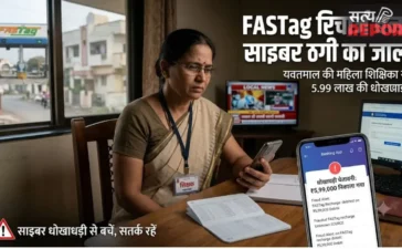 FASTag रिचार्ज बना साइबर ठगी का जाल, यवतमाल की महिला शिक्षिका से 5.99 लाख की धोखाधड़ी