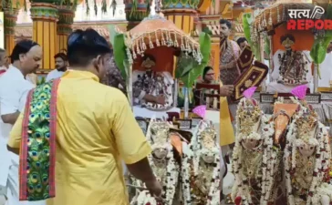 Mathura: द्वारकाधीश मंदिर में धूमधाम से निकली रथयात्रा, ठाकुर जी के दिव्य दर्शन को उमड़े हजारों श्रद्धालु Mathura: द्वारकाधीश मंदिर में धूमधाम से निकली रथयात्रा, ठाकुर जी के दिव्य दर्शन को उमड़े हजारों श्रद्धालु