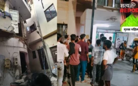 आगरा में फिर जर्जर भवन बना मौत का कारण: लोहामंडी में मकान का छज्जा गिरने से मलबे में दबकर महिला की मौत