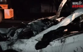 Agra Road Accident: आगरा में तेज रफ्तार का कहर: कैंटर ने कार को 100 मीटर तक घसीटा, दो लोगों की दर्दनाक मौत