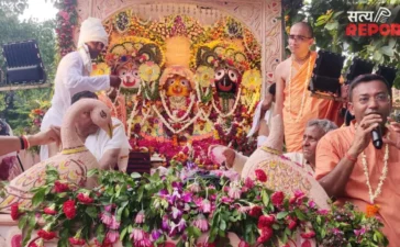 आगरा में नंदीघोष रथ पर विराजे भगवान जगन्नाथ: श्रद्धालुओं ने खींची रथ की रस्सी, भक्ति में डूबा पूरा शहर
