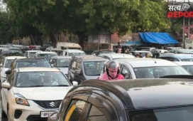 Agra: यूपीटीईटी परीक्षा के बाद एमजी रोड पर ट्रैफिक सिस्टम फेल, घंटों जाम में फंसे लोग