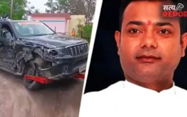 भाजपा विधायक की कार को डंपर से कुचलने की कोशिश; ड्राइवर की सूझबूझ से बची जान, विधायक बोले- हत्या की साजिश थी