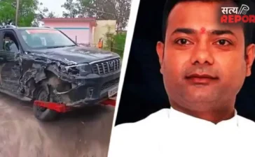भाजपा विधायक की कार को डंपर से कुचलने की कोशिश; ड्राइवर की सूझबूझ से बची जान, विधायक बोले- हत्या की साजिश थी
