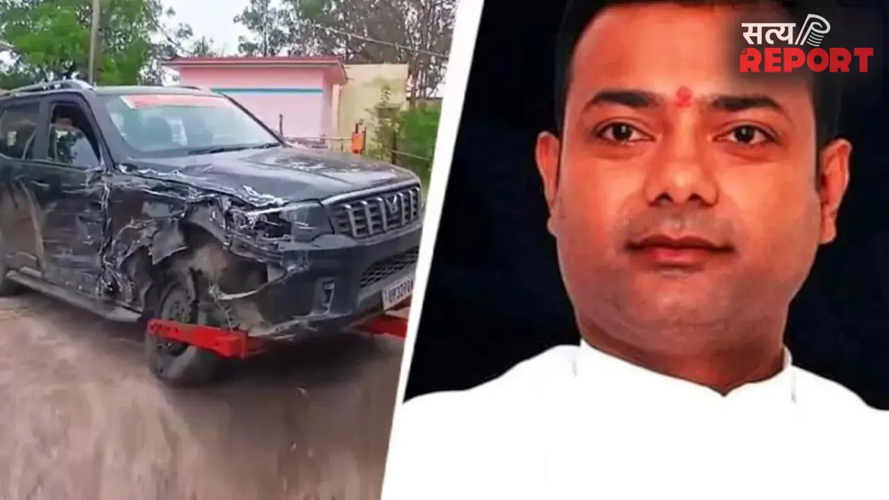 भाजपा विधायक की कार को डंपर से कुचलने की कोशिश; ड्राइवर की सूझबूझ से बची जान, विधायक बोले- हत्या की साजिश थी
