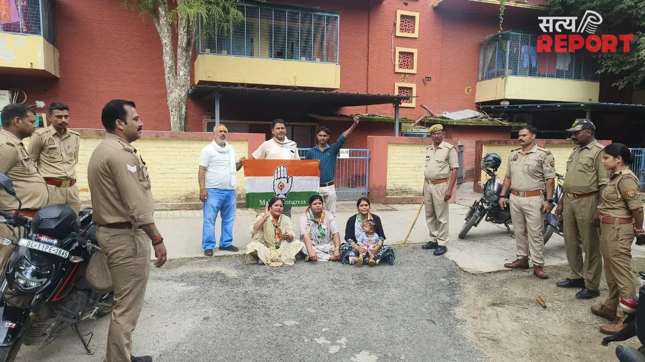 वाराणसी में कांग्रेस नेता अनुराधा यादव पहले नजरबंद; फिर हिरासत में, विरोध में कार्यकर्ताओं ने की नारेबाजी