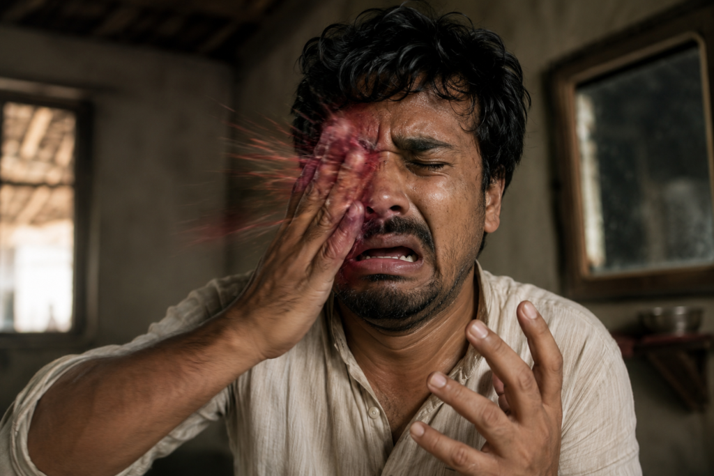 आंख फड़कने से घबराया शख्स, अंधविश्वास के चक्कर में खुद को मारे थप्पड़ और गंवा दी नजर.. आंख फड़कने से घबराया शख्स, अंधविश्वास के चक्कर में खुद को मारे थप्पड़ और गंवा दी नजर..