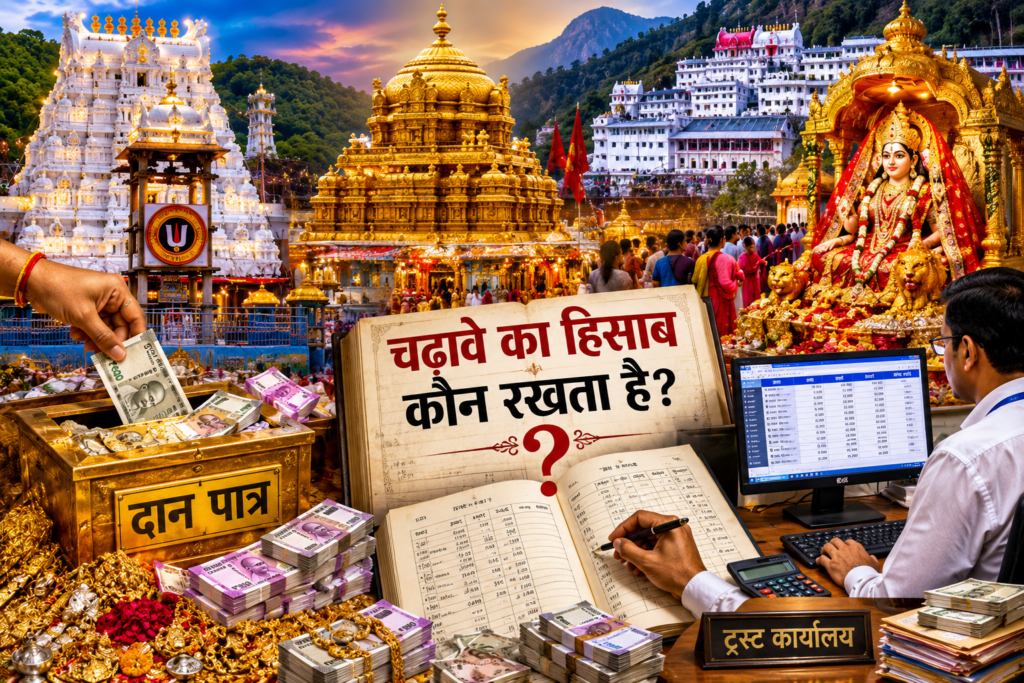 मंदिरों में आता है अरबों का चढ़ावा, जानिए तिरुपति और वैष्णो देवी समेत बड़े धामों का हिसाब कौन रखता है.. मंदिरों में आता है अरबों का चढ़ावा, जानिए तिरुपति और वैष्णो देवी समेत बड़े धामों का हिसाब कौन रखता है..
