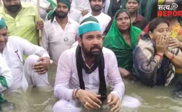 Prayagraj: भाकियू (युवा) का जल सत्याग्रह, भूमि अधिग्रहण और मुआवजे को लेकर सीएम के नाम सौंपा 20 सूत्रीय ज्ञापन