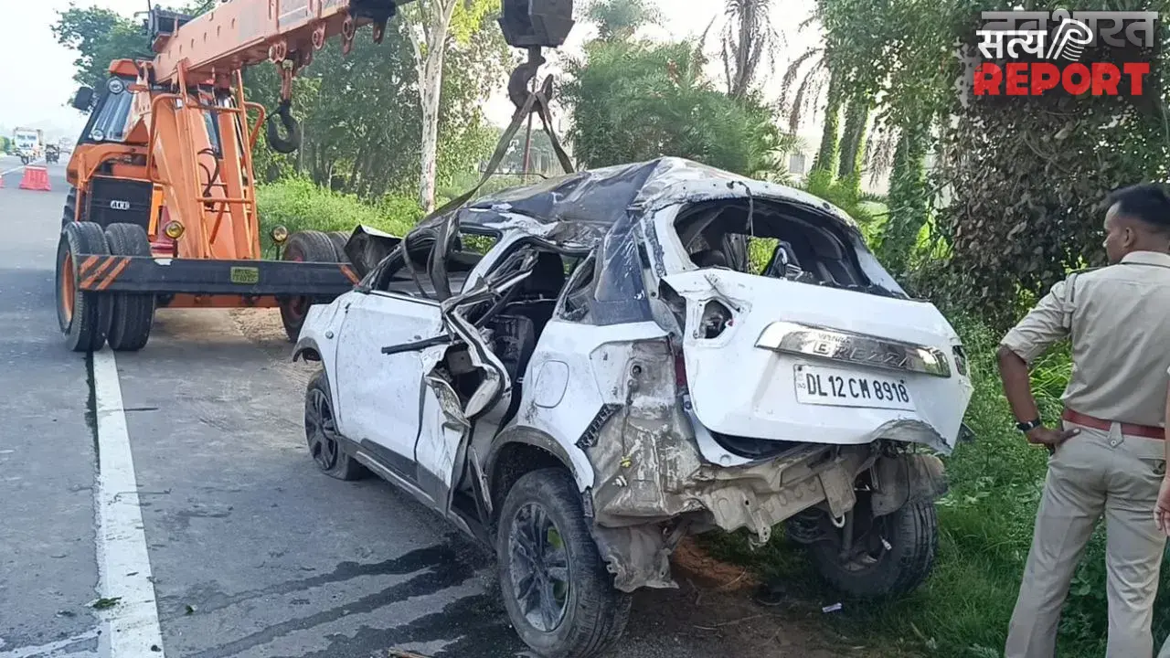 Meerut Accident: दिल्ली-देहरादून हाईवे पर कार का टायर फटने से भीषण सड़क हादसा, 3 युवकों की दर्दनाक मौत