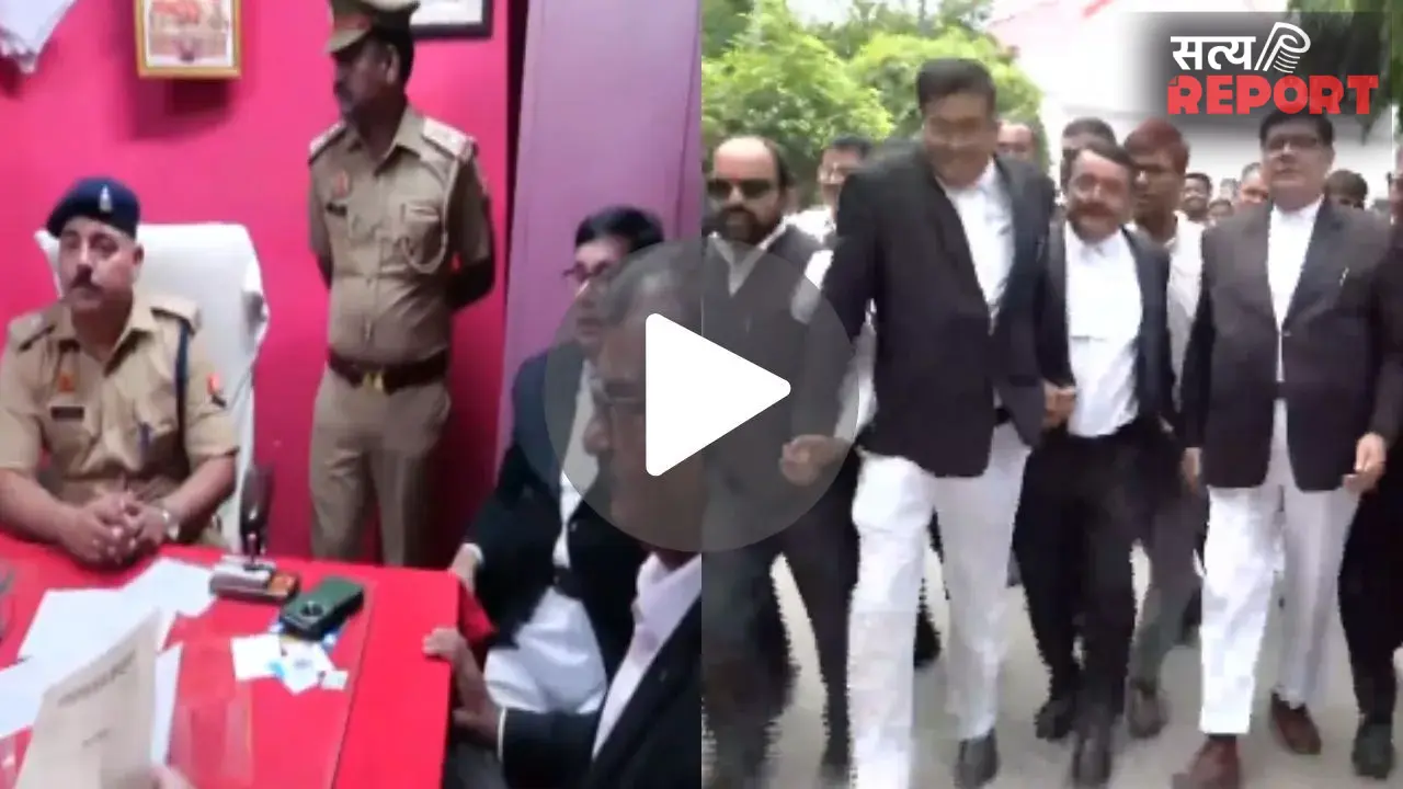 अयोध्या में वकीलों ने काटा बवाल! पुलिस बैरिकेड्स तोड़कर थाने में घुसी भारी भीड़, चंपत राय पर दर्ज होगी FIR