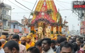 प्रयागराज में निकली भगवान जगन्नाथ की भव्य रथयात्रा, हजारों श्रद्धालुओं ने खींचा 16 पहियों वाला नंदी घोष रथ