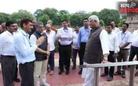 केंद्रीय मंत्री गजेंद्र सिंह शेखावत ने किया सारनाथ का दौरा, संरक्षण और प्रबंधन को लेकर ASI के साथ की बैठक