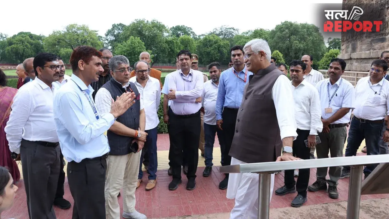 केंद्रीय मंत्री गजेंद्र सिंह शेखावत ने किया सारनाथ का दौरा, संरक्षण और प्रबंधन को लेकर ASI के साथ की बैठक