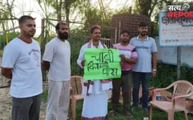 गन्ना किसानों की समस्या को लेकर उठी आवाज; छाता चीनी मिल दोबारा चालू कराने की मांग तेज, अनशन पर बैठे दीपक शर्मा