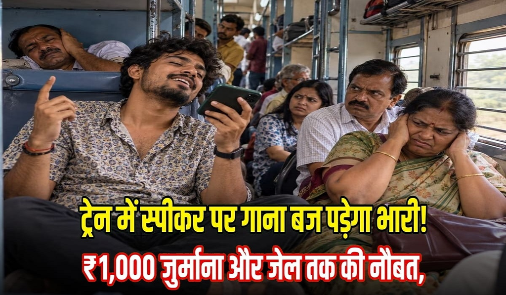 ट्रेन में तेज आवाज में गाने बजाए तो हो सकती है कार्रवाई, रेलवे ने यात्रियों को दी सलाह; जानें जुर्माने और जेल का नियम ट्रेन में तेज आवाज में गाने बजाए तो हो सकती है कार्रवाई, रेलवे ने यात्रियों को दी सलाह; जानें जुर्माने और जेल का नियम