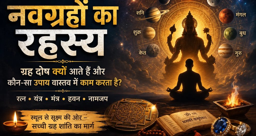 नवग्रहों का रहस्य ग्रह दोष दूर करने के लिए मंत्र, पूजा, हवन या रत्न, कौन-सा उपाय है बेहतर?